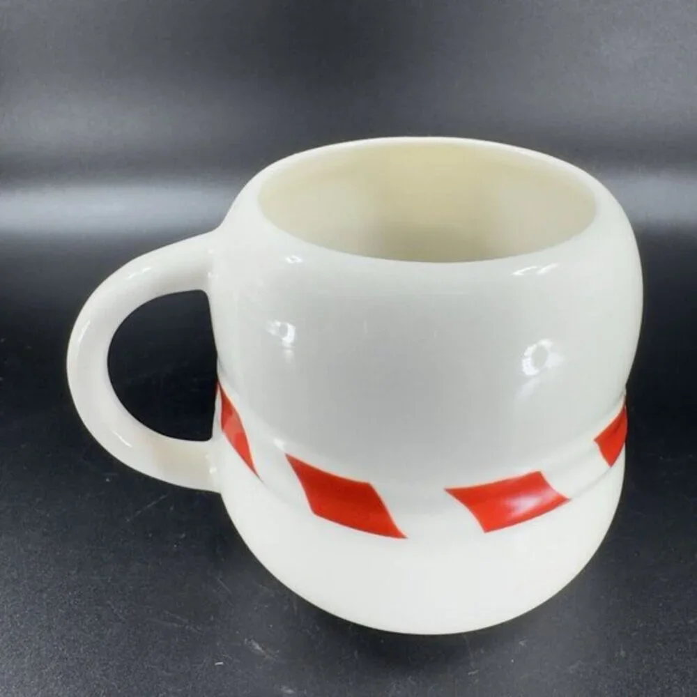 Williams Sonoma Bonjour Snowman Ceramic Coffee Mug Cup Holiday Mug Drinking Cup‎